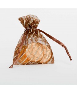 Glitter Line Pouch - Brown