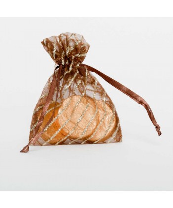 Glitter Line Pouch - Brown