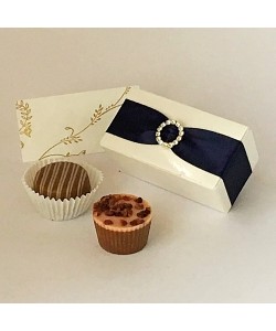 2 Choc Diamante - Navy Blue