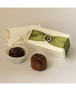 2 Choc Diamanté - Moss Green